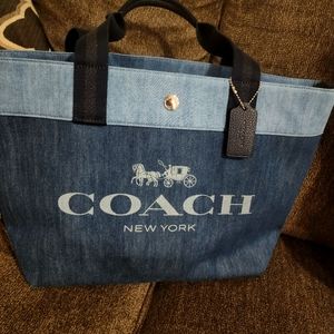Coach Denim Tote Bag